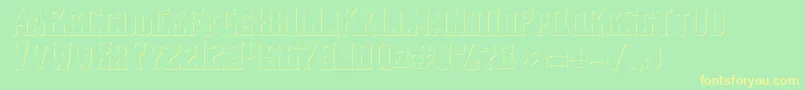 Шрифт BeardedladyShadow – жёлтые шрифты на зелёном фоне