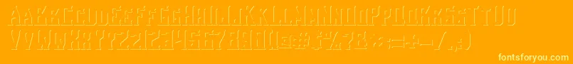 Czcionka BeardedladyShadow – żółte czcionki na pomarańczowym tle