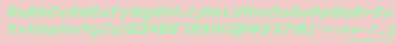 WeaponeerAcademyItalic Font – Green Fonts on Pink Background