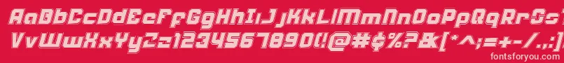 WeaponeerAcademyItalic Font – Pink Fonts on Red Background