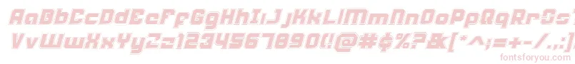 WeaponeerAcademyItalic-fontti – vaaleanpunaiset fontit
