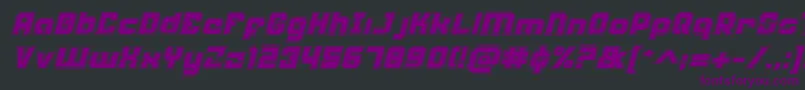 WeaponeerAcademyItalic Font – Purple Fonts on Black Background