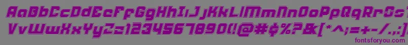 WeaponeerAcademyItalic Font – Purple Fonts on Gray Background