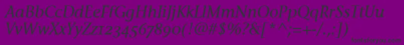 StoneInfOsItcTtMediumita Font – Black Fonts on Purple Background