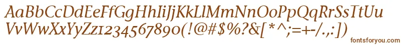 StoneInfOsItcTtMediumita Font – Brown Fonts on White Background