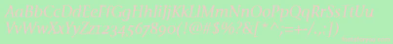 StoneInfOsItcTtMediumita Font – Pink Fonts on Green Background