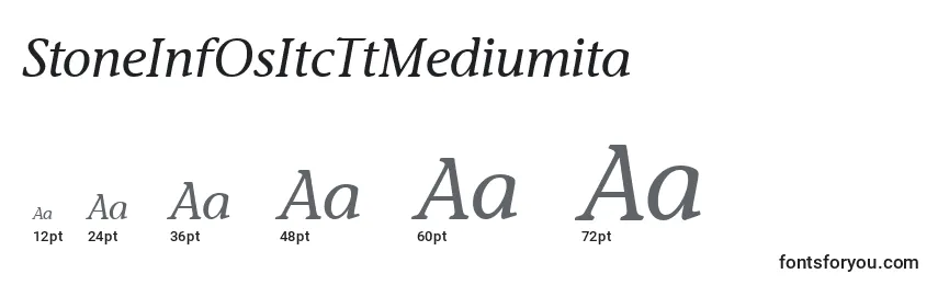 Größen der Schriftart StoneInfOsItcTtMediumita
