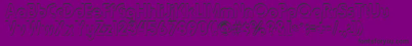 Blooshooz-Schriftart – Schwarze Schriften auf violettem Hintergrund