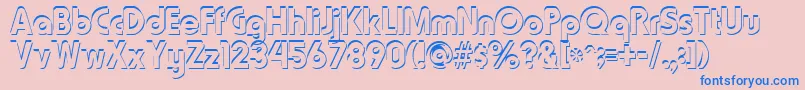 Blooshooz Font – Blue Fonts on Pink Background