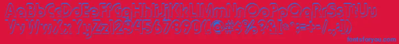 Blooshooz Font – Blue Fonts on Red Background