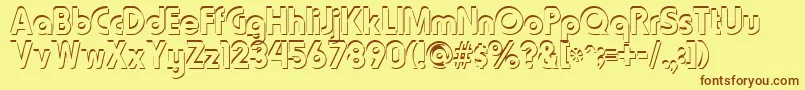 Blooshooz-fontti – ruskeat fontit keltaisella taustalla