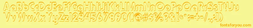 Blooshooz Font – Orange Fonts on Yellow Background