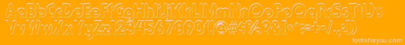 Blooshooz Font – Pink Fonts on Orange Background