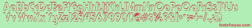 Blooshooz Font – Red Fonts on Green Background