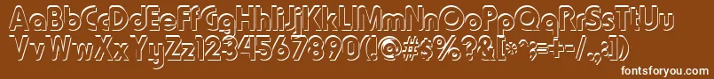 Blooshooz-fontti – valkoiset fontit ruskealla taustalla