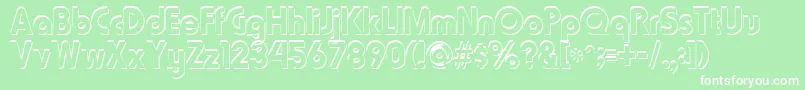 Blooshooz Font – White Fonts on Green Background