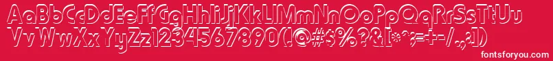 Blooshooz Font – White Fonts on Red Background