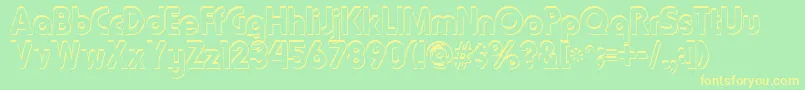 Blooshooz Font – Yellow Fonts on Green Background