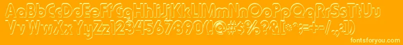 Blooshooz Font – Yellow Fonts on Orange Background