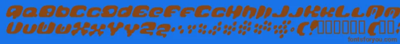 Galaxytail Font – Brown Fonts on Blue Background