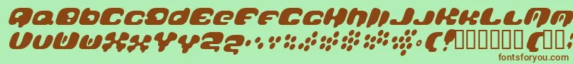 Galaxytail Font – Brown Fonts on Green Background