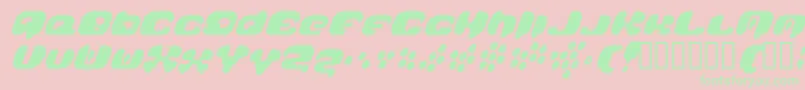 フォントGalaxytail – ピンクの背景に緑の文字