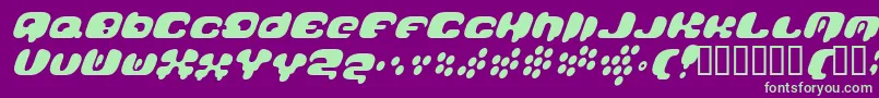Galaxytail Font – Green Fonts on Purple Background