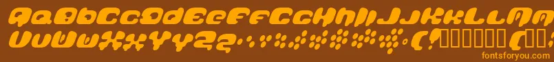 Galaxytail Font – Orange Fonts on Brown Background