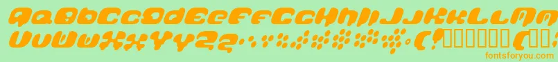 Galaxytail Font – Orange Fonts on Green Background