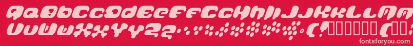 Galaxytail Font – Pink Fonts on Red Background