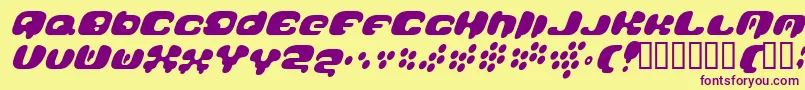 Galaxytail Font – Purple Fonts on Yellow Background