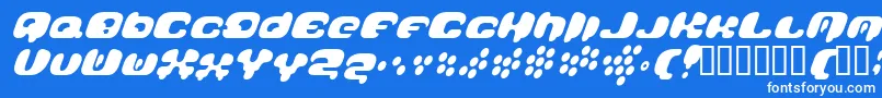 Galaxytail Font – White Fonts on Blue Background