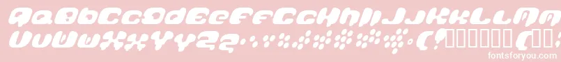 Fonte Galaxytail – fontes brancas em um fundo rosa