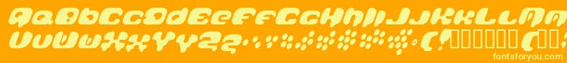 Galaxytail Font – Yellow Fonts on Orange Background