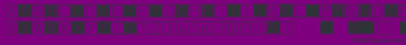 フォントNoblacs – 紫の背景に黒い文字