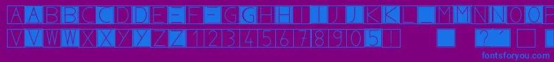 Noblacs Font – Blue Fonts on Purple Background