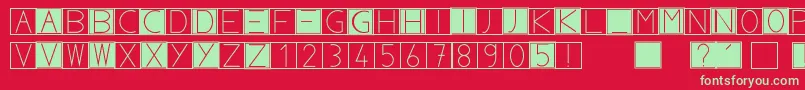 Noblacs Font – Green Fonts on Red Background