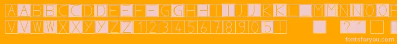 Noblacs Font – Pink Fonts on Orange Background