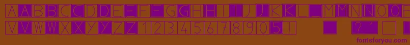 Noblacs Font – Purple Fonts on Brown Background