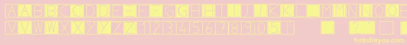 Noblacs Font – Yellow Fonts on Pink Background