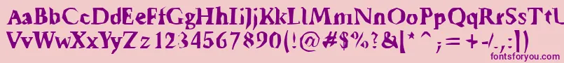 TickyFont Font – Purple Fonts on Pink Background