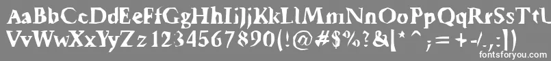 Шрифт TickyFont – белые шрифты на сером фоне