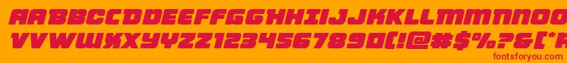 Victorycomicsexpandsemital Font – Red Fonts on Orange Background