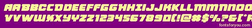 Victorycomicsexpandsemital Font – Yellow Fonts on Purple Background