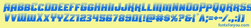 Uniongrayhalfsemital Font – Blue Fonts on Yellow Background