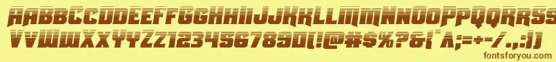 Uniongrayhalfsemital Font – Brown Fonts on Yellow Background