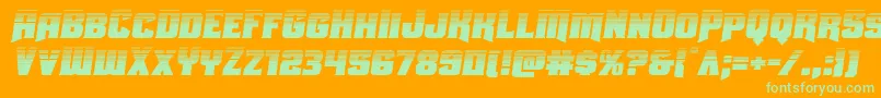Uniongrayhalfsemital Font – Green Fonts on Orange Background