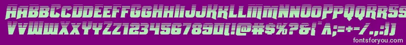 Uniongrayhalfsemital Font – Green Fonts on Purple Background