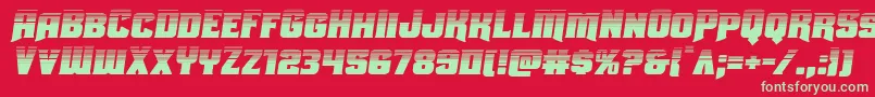 フォントUniongrayhalfsemital – 赤い背景に緑の文字