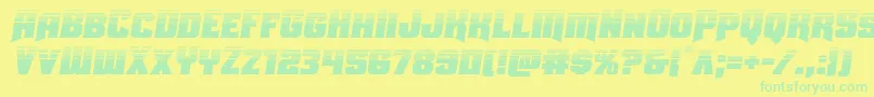 Uniongrayhalfsemital Font – Green Fonts on Yellow Background